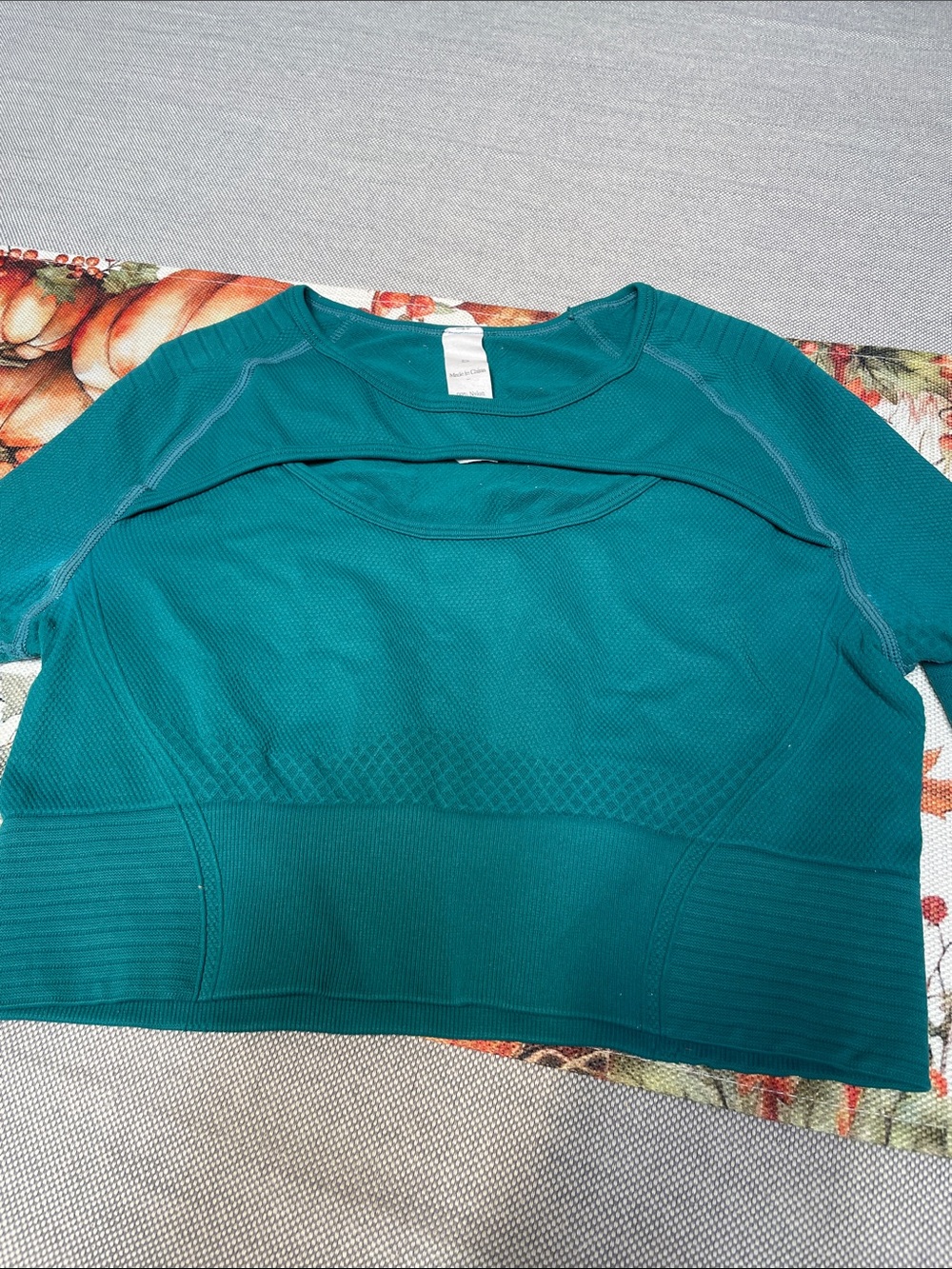 Teal Women's Athletic Crop Top, S